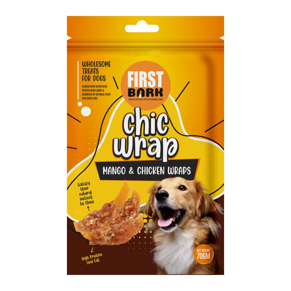 First Bark Mango & Chicken Wrap Dog Treats