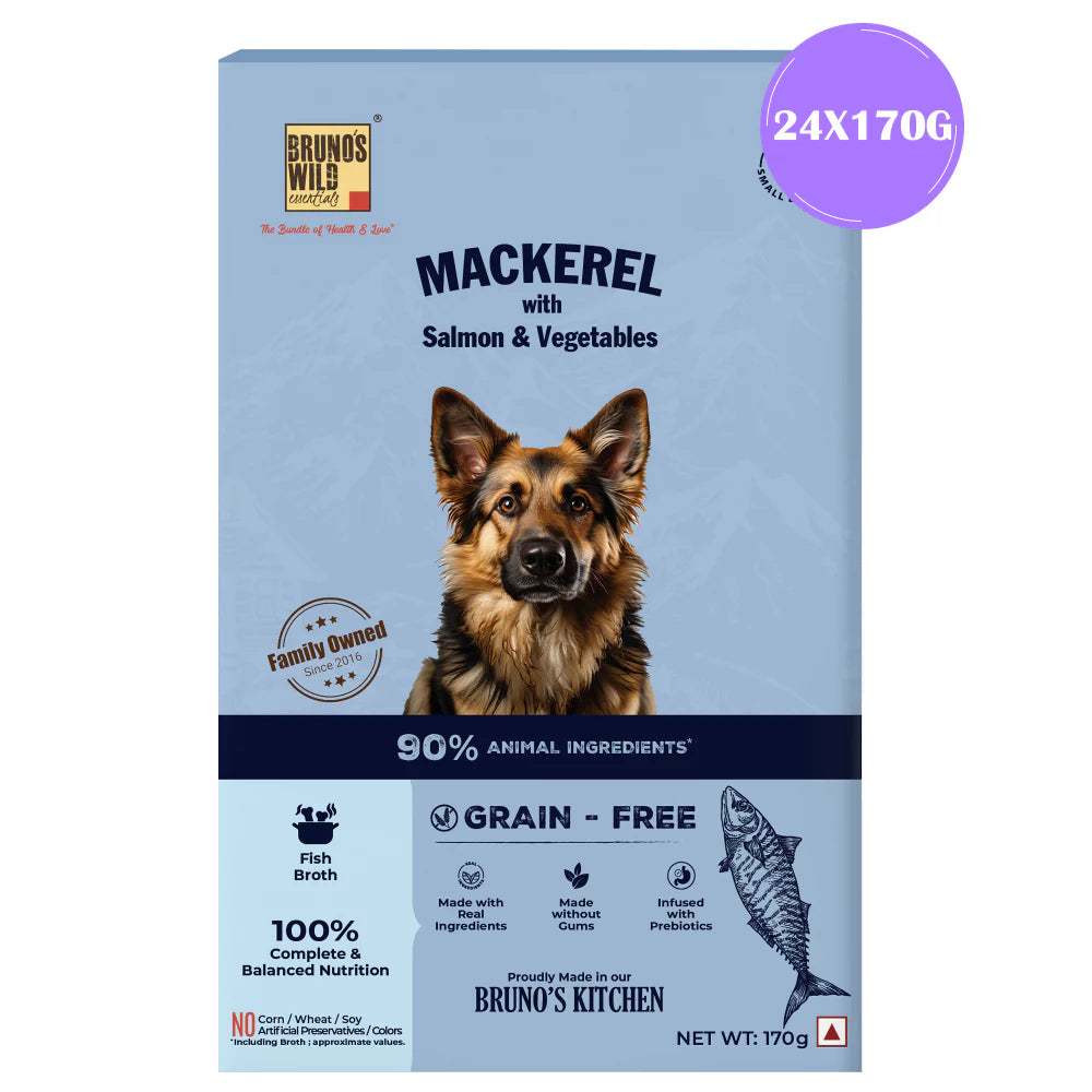 Bruno's Wild Essentials Mackerel with Salmon & Vegetables Dog Wet Food