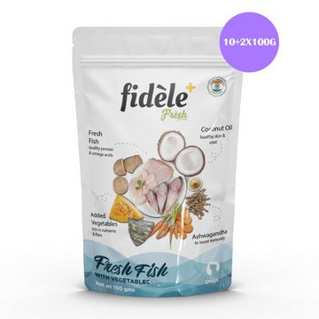 Fidele Plus Fresh Fish with Vegetables Dog Wet Food