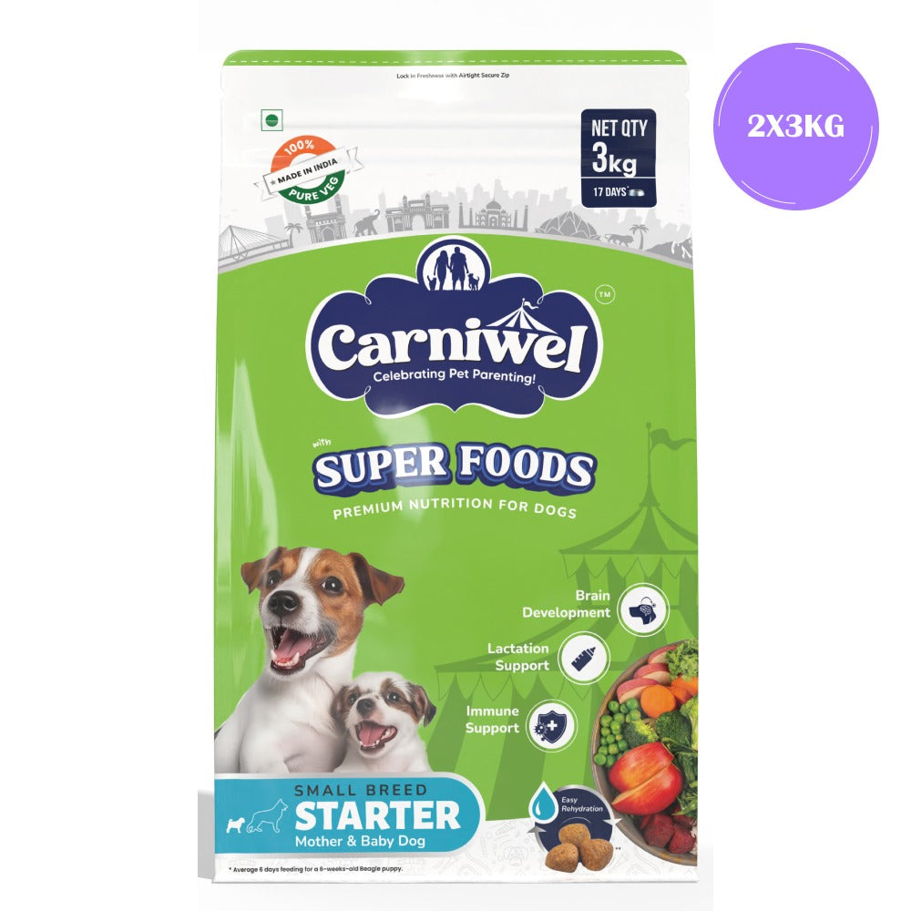 Carniwel Superfoods Veg Kibble Starter For Small Breed Mother & Baby Dog Dry Food