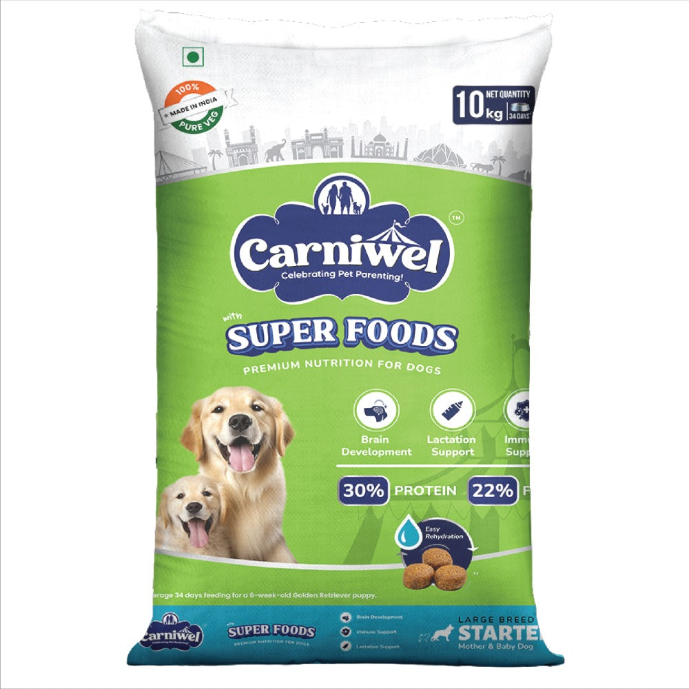 Carniwel Superfoods Veg Kibble Starter For Large Breed Mother & Baby Dog Dry Food