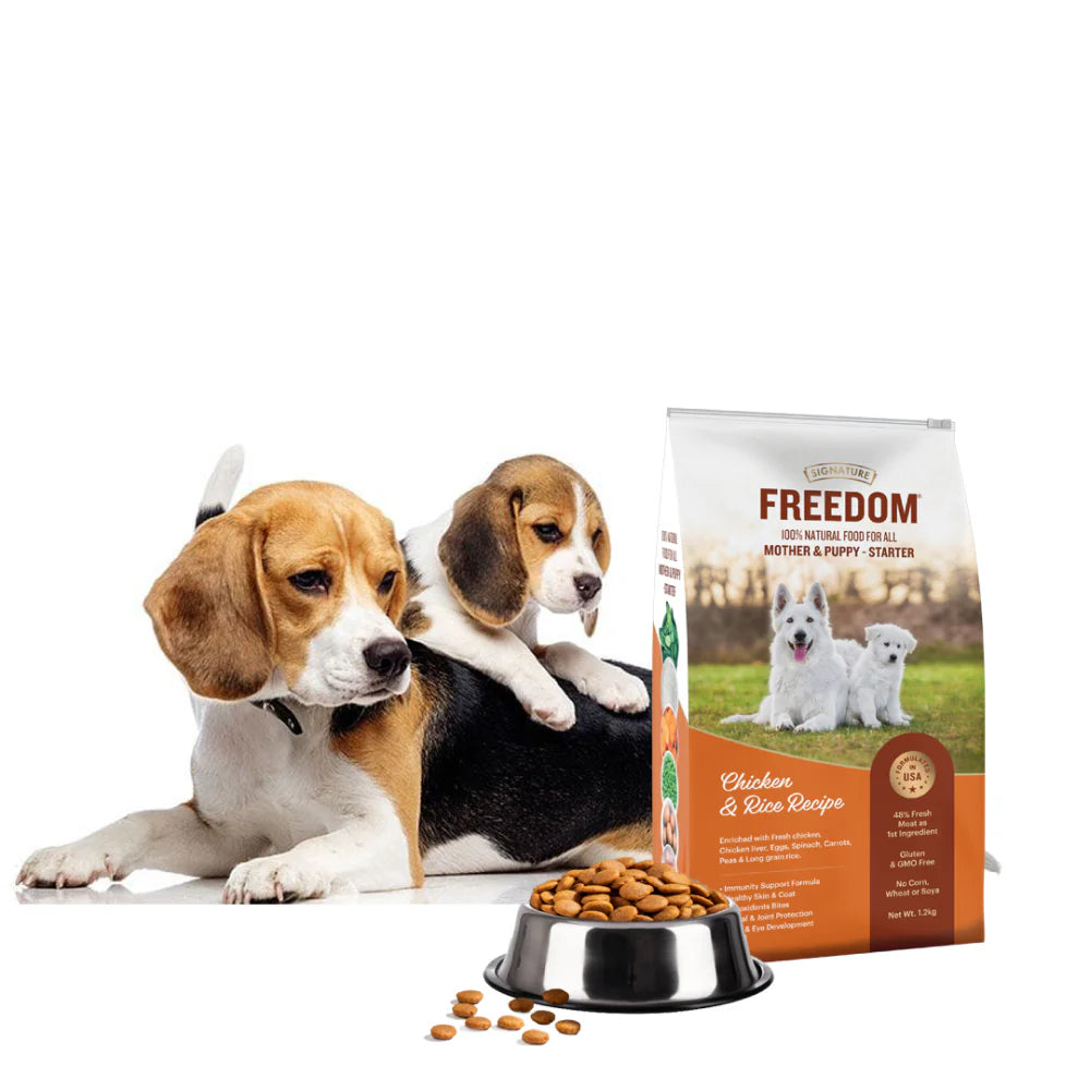 Signature Freedom Chicken and Rice Recipe Mother and Puppy Starter Dog Dry Food