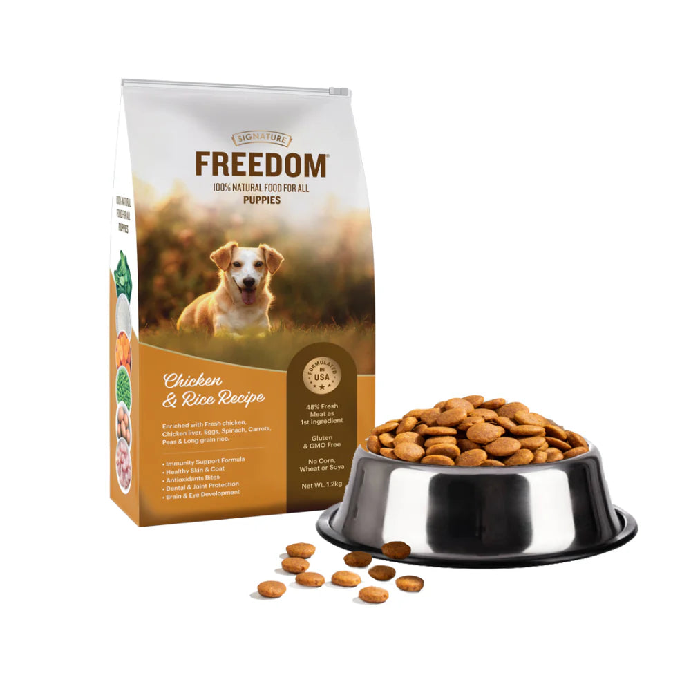 Signature Freedom Chicken and Rice Recipe Puppy Dog Dry Food