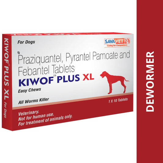 Savavet Kiwof Plus XL Dog Deworming Tablet (pack of 10 tablets)