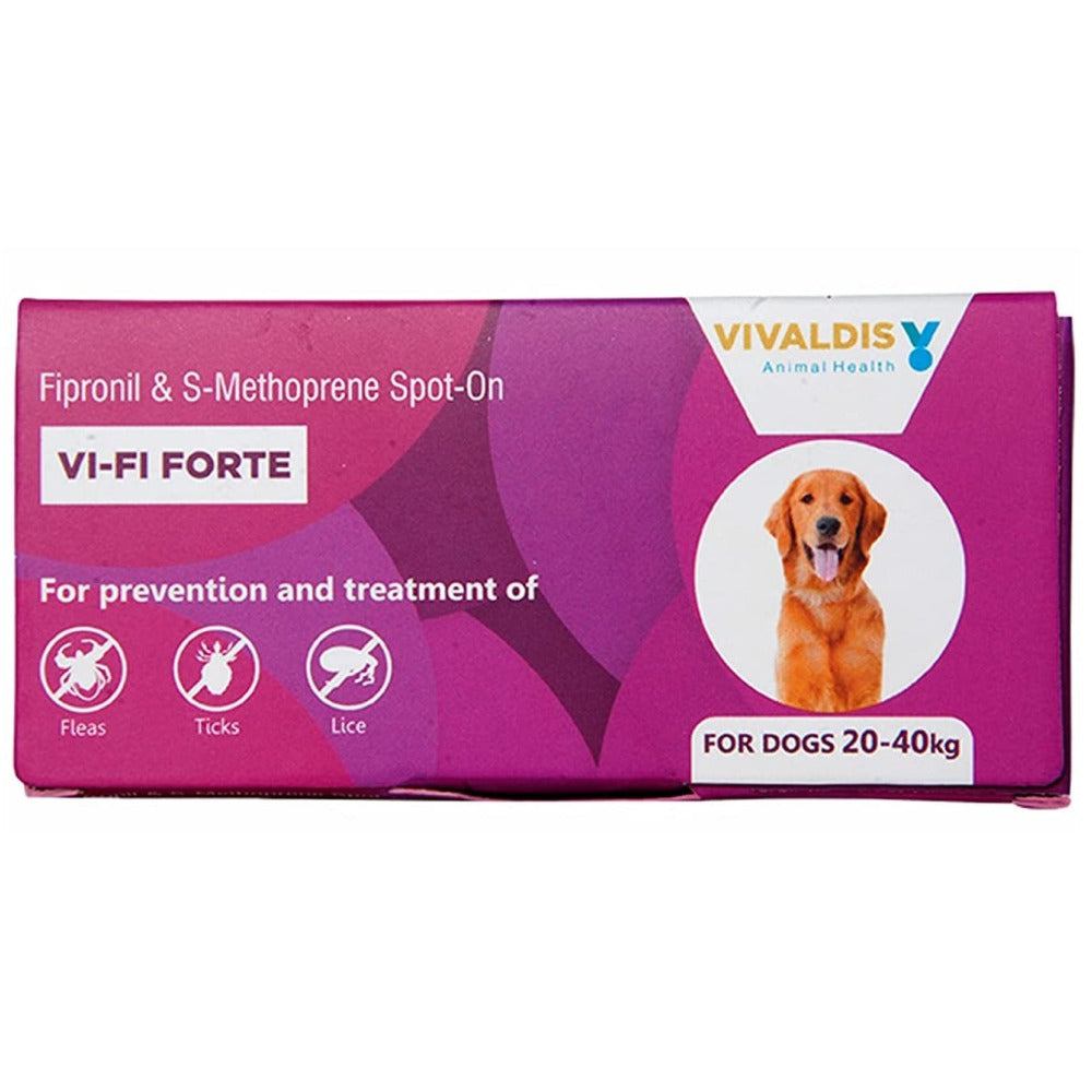 Vivaldis VI FI Forte Tick and Flea Control Spot On for Dogs