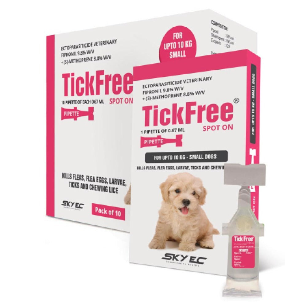 Skyec Tick Free (Fipronil) Tick and Flea Control Spot On for Dogs