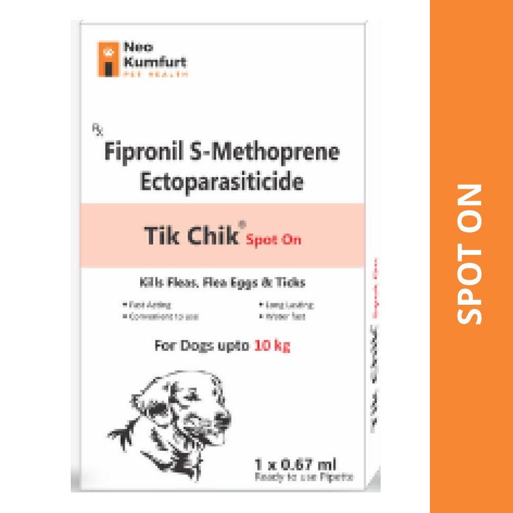 Neo Kumfurt Tik Chik (Fipronil) Anti-tick & flea Spot On for Dogs