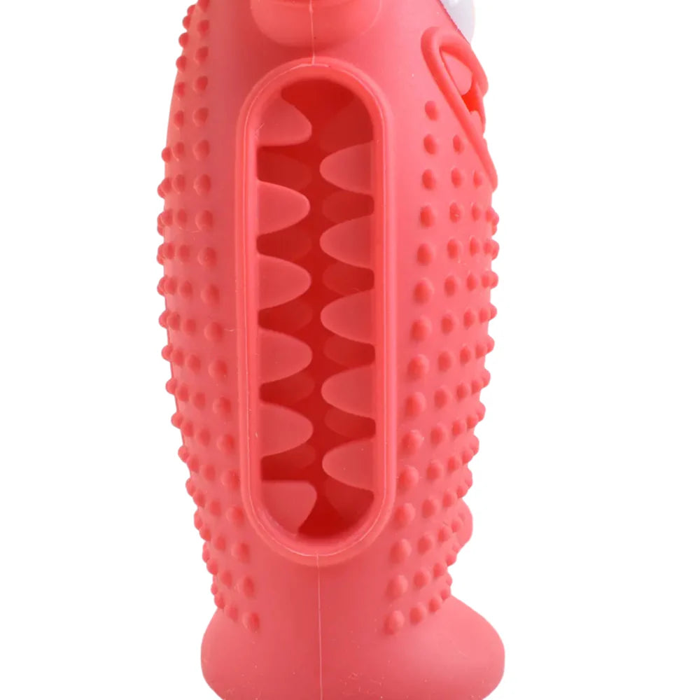 Talking Dog Club Monster Tough Rubber Toy for Dogs and Cats (Pink)