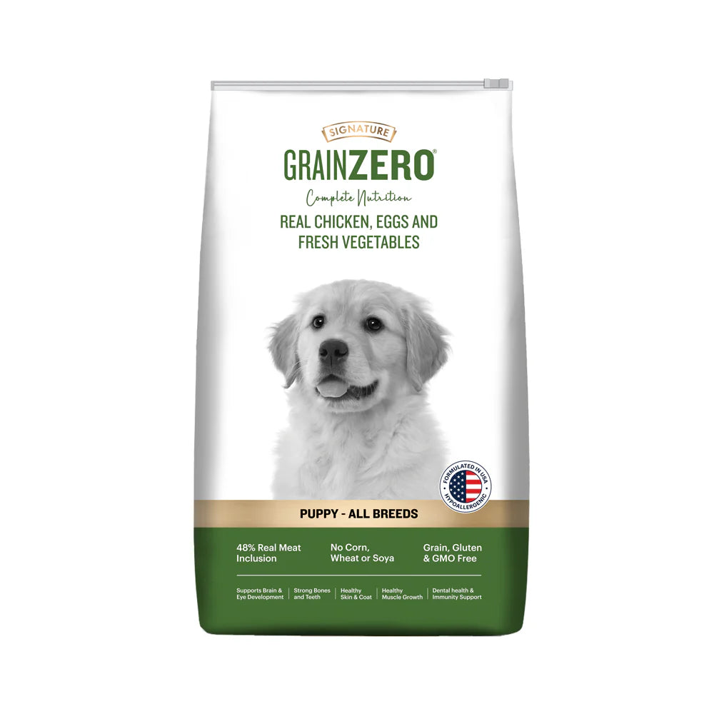 Signature Grain Zero Real Chicken, Egg and Vegetables Puppy Dog Dry Food