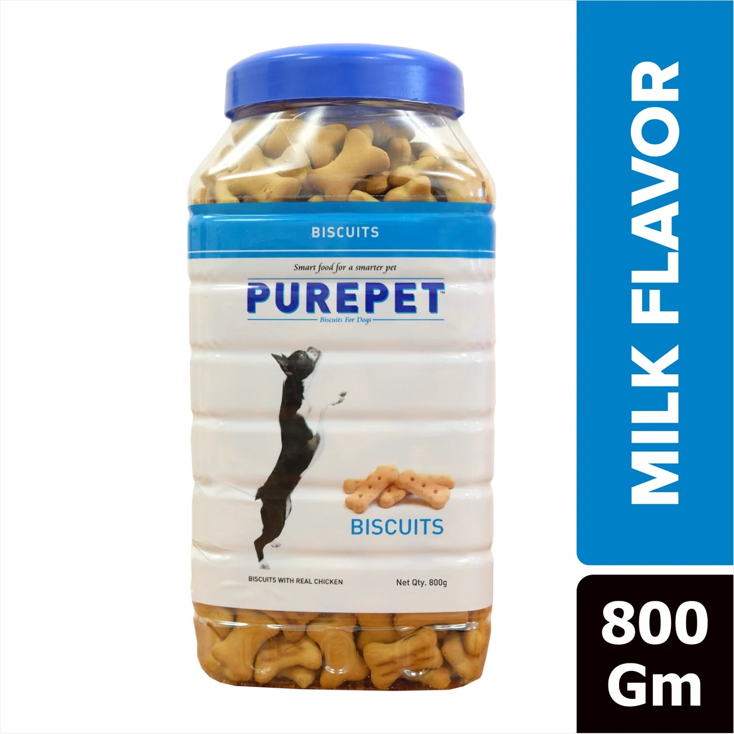 Purepet Milk Flavour Real Chicken Biscuit Dog Treats