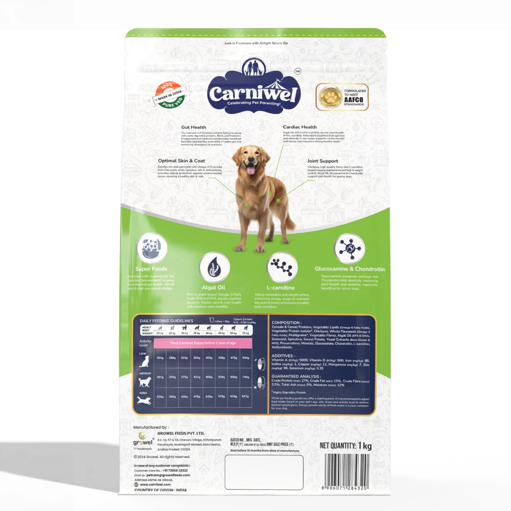 Carniwel Superfoods Veg For Large Breed Adult Dog Dry Food