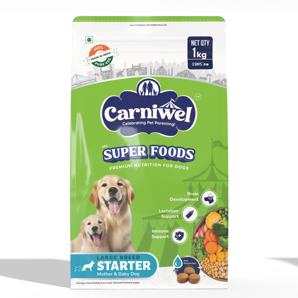 Carniwel Superfoods Veg Kibble Starter For Large Breed Mother & Baby Dog Dry Food