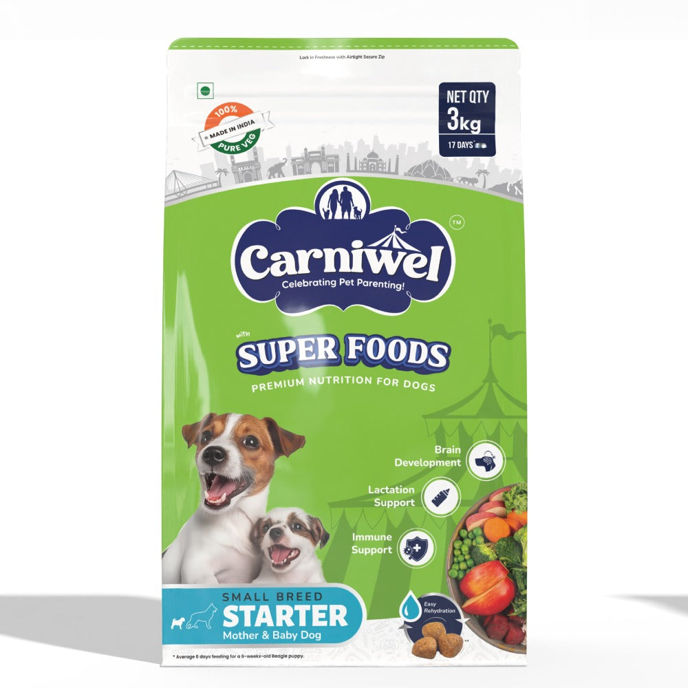 Carniwel Superfoods Veg Kibble Starter For Small Breed Mother & Baby Dog Dry Food