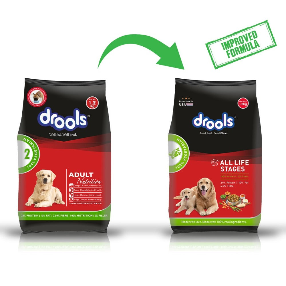 Drools 100% Vegetarian Puppy and Adult Dog Veg Dry Food (All Life Stages)