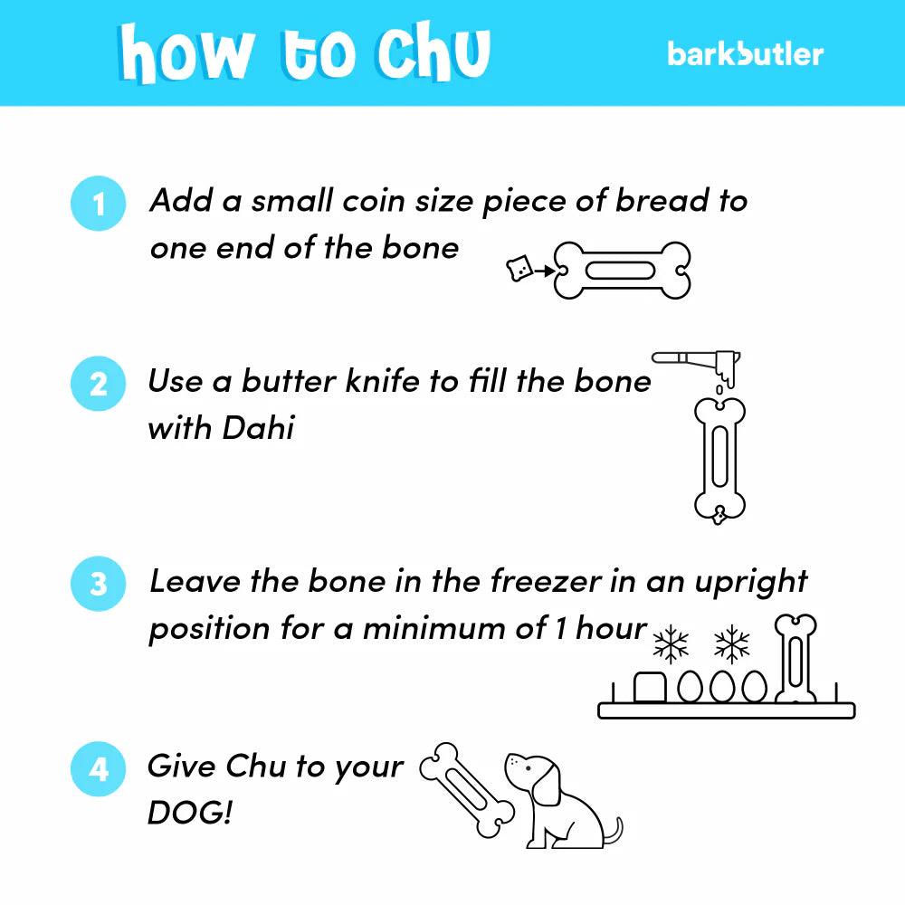 Barkbutler Chu the bone Treat Dispensing Toy for Dogs (Green)