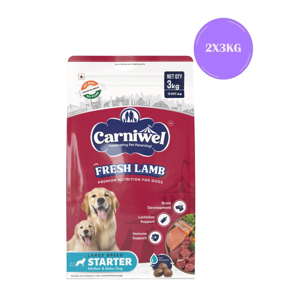 Carniwel Fresh Lamb Starter for Large Breed Mother and Baby Dog Dry Food