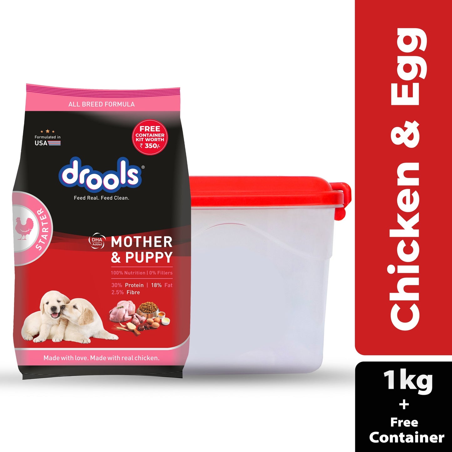 Drools Chicken and Egg Mother and Puppy Dog Dry Food