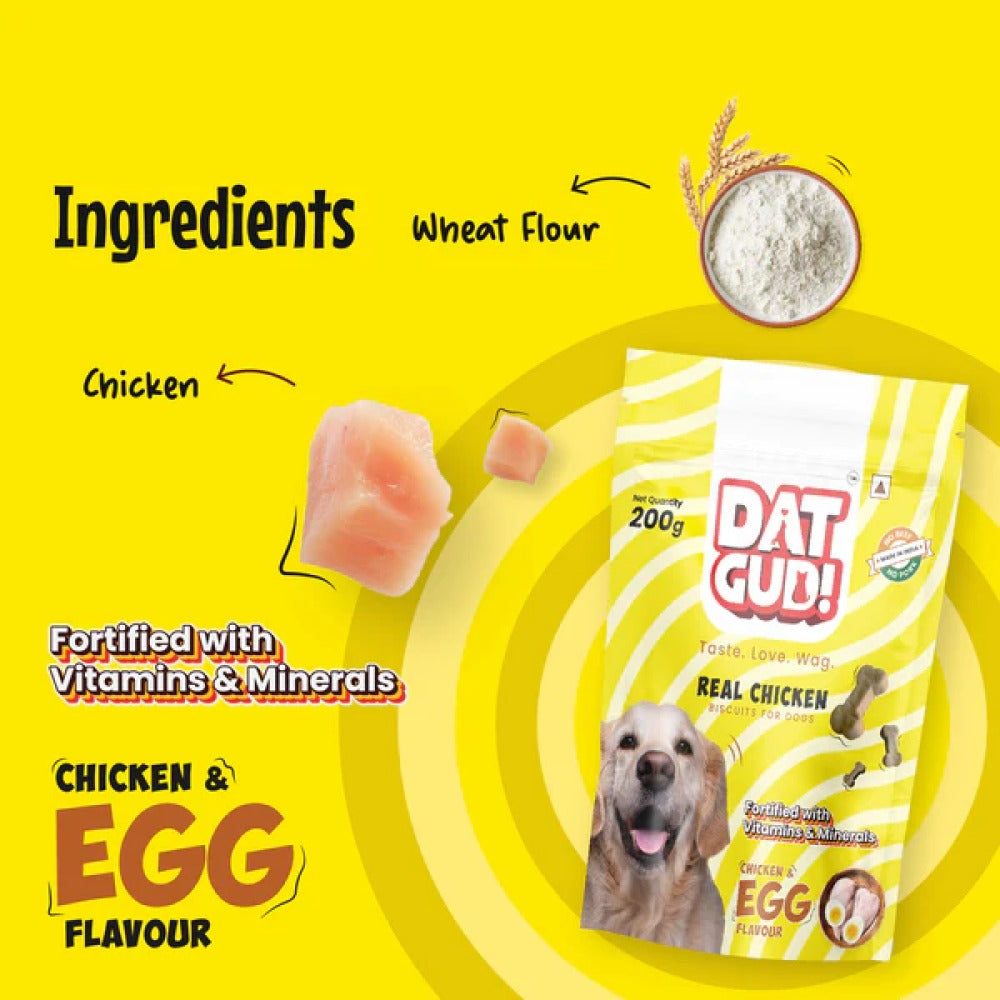 DatGud Chicken and Egg Flavoured Biscuits Dog Treats