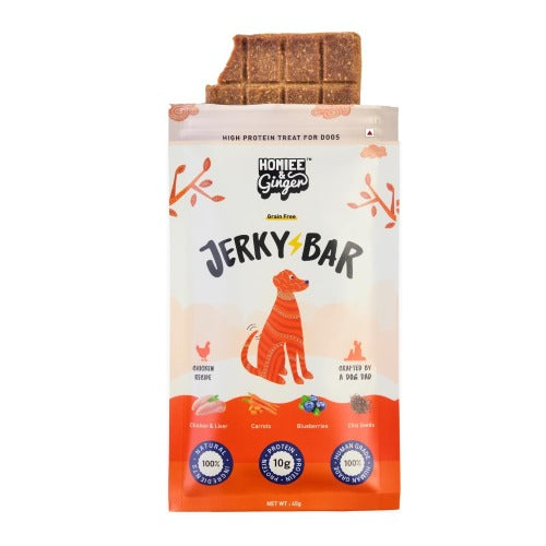 Homiee & Ginger Air Dried Grain Free Chicken, Mutton and Fish Jerky Bar Dog Treats Combo