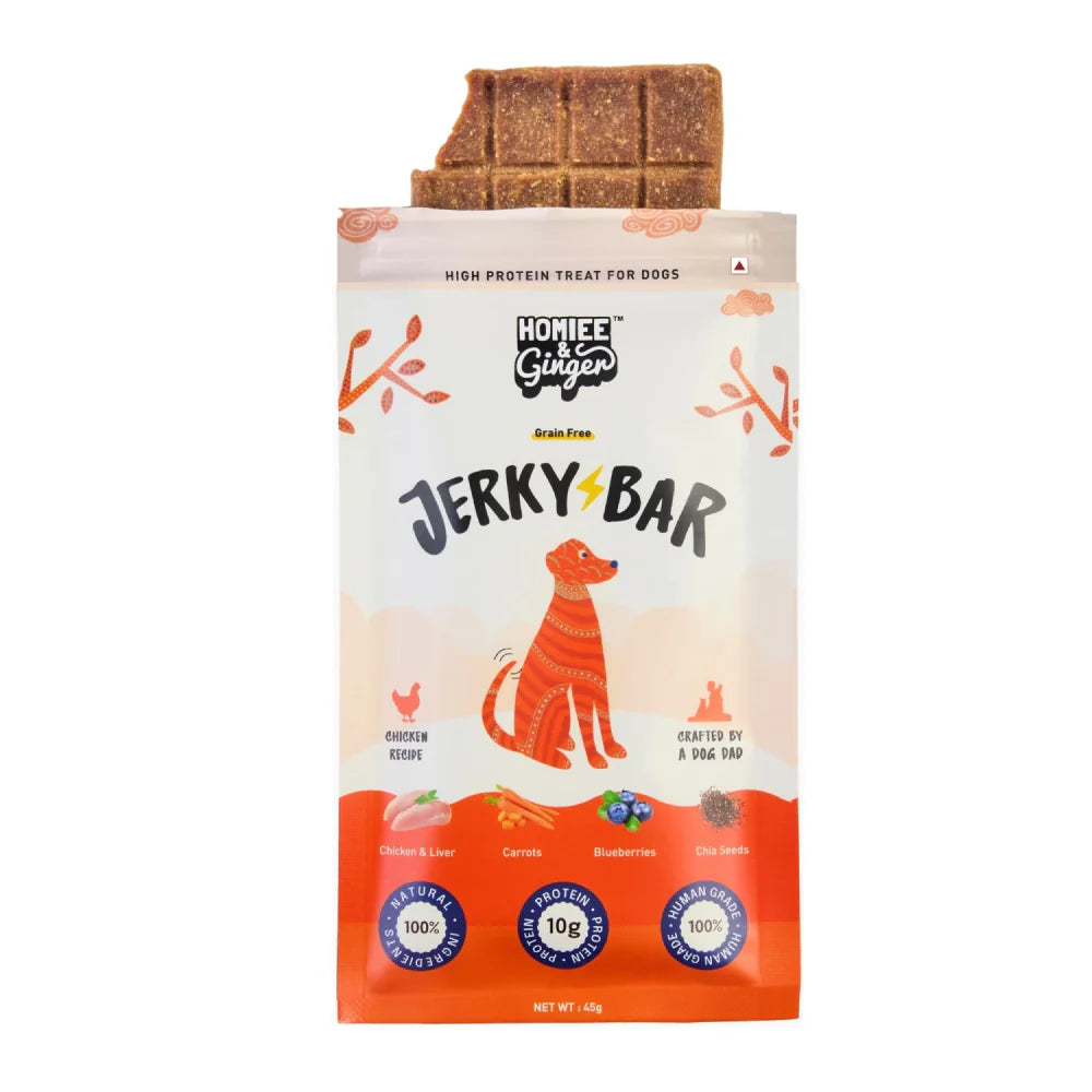 Homiee & Ginger Air Dried Grain Free Fish and Chicken Jerky Bar Dog Treats Combo