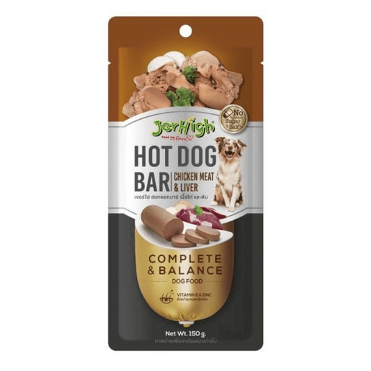 JerHigh Hot Dog Bar Chicken Meat and Liver Dog Treats