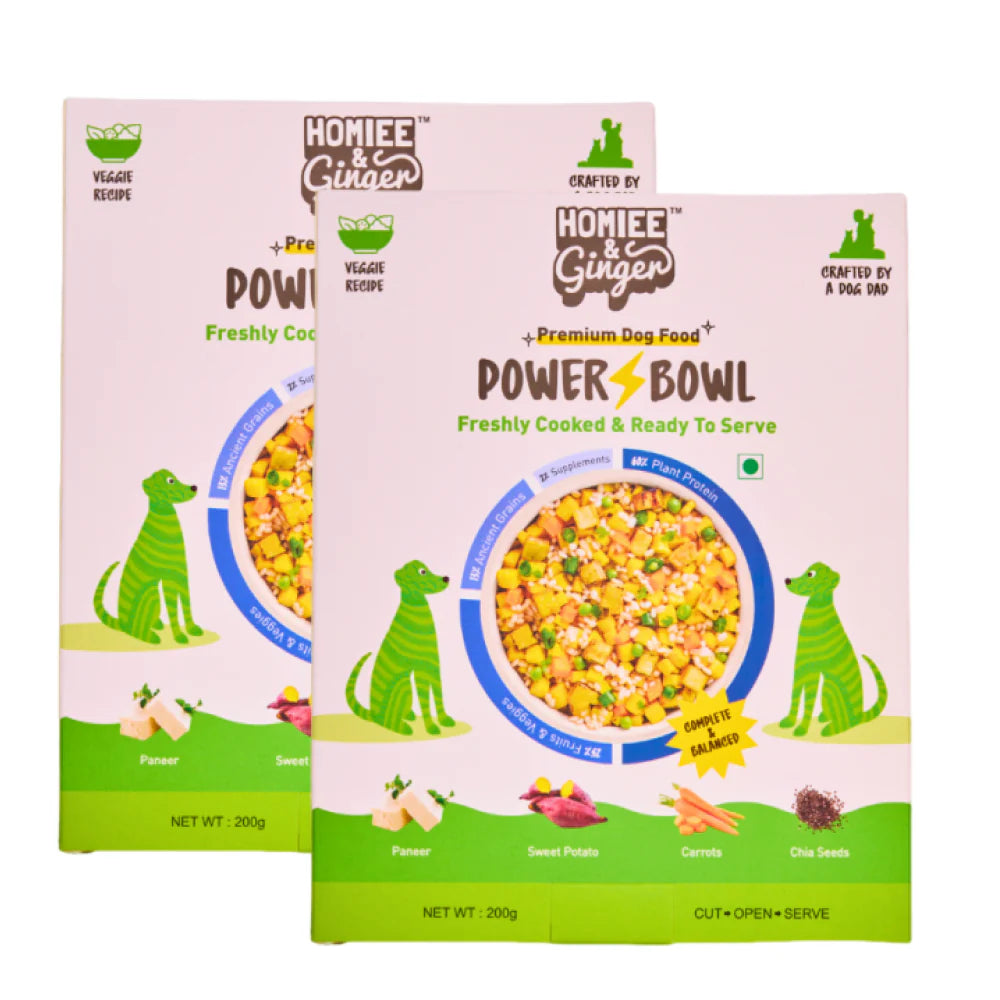 Homiee & Ginger Power Bowl Paneer & Veggies Fresh Food for Dogs