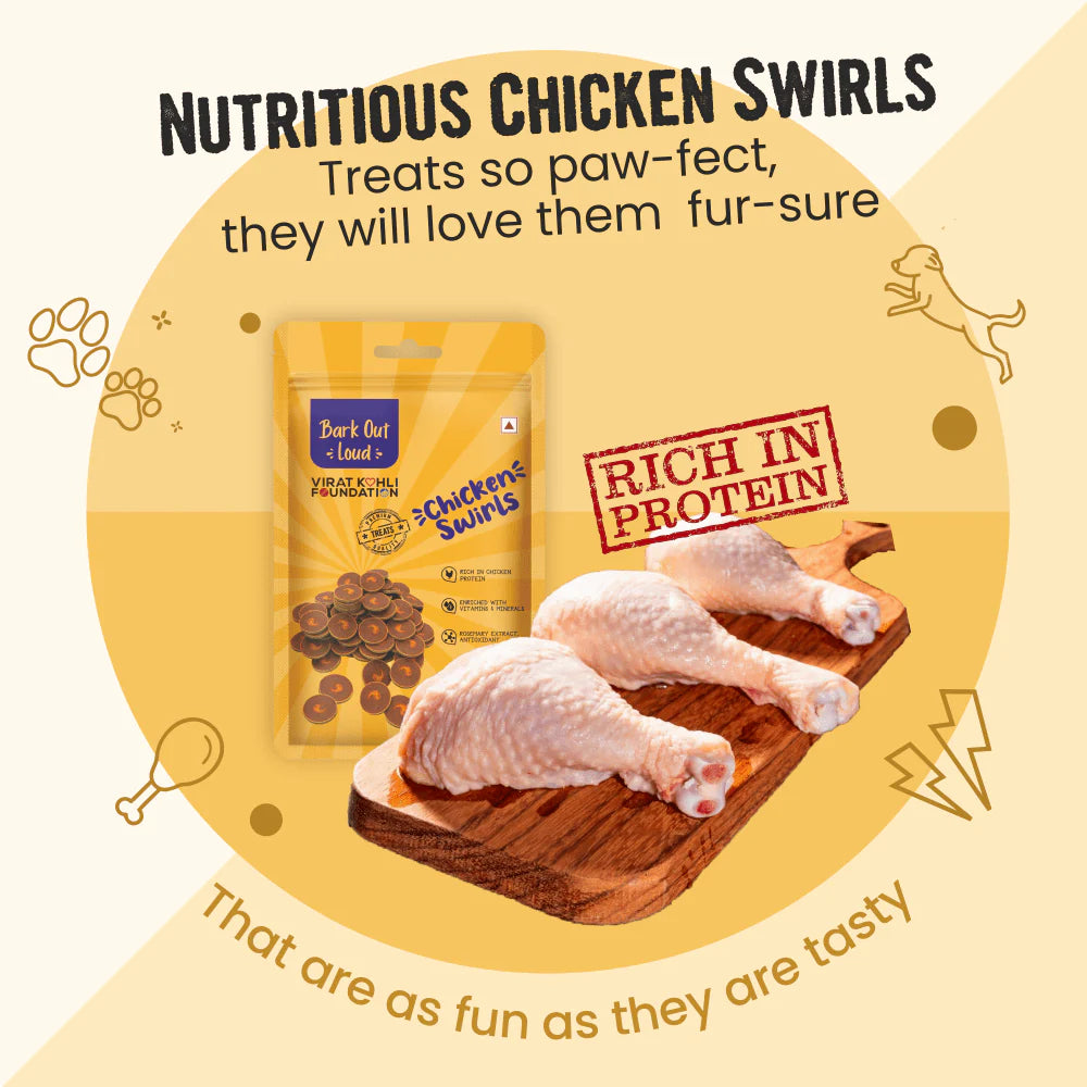 Bark Out Loud by Vivaldis Chicken Swirls Dog Treats