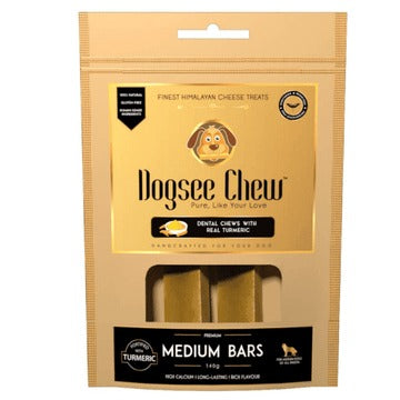 Dogsee Chew Turmeric Chew Bars Medium Breed Dog Treats