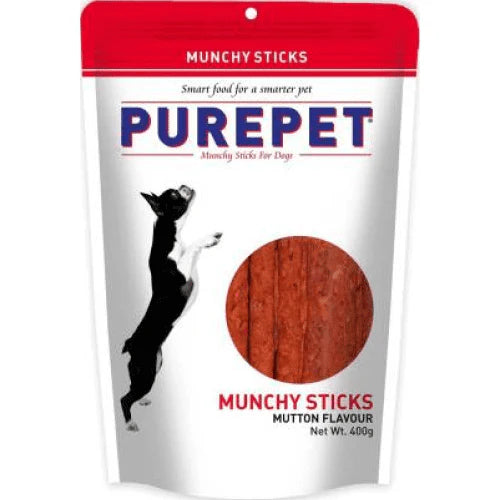 Purepet Chicken and Mutton Flavour Munchy Sticks Dog Treat Combo