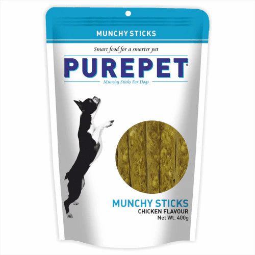 Purepet Chicken and Mutton Flavour Munchy Sticks Dog Treat Combo