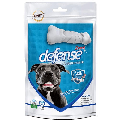 Gnawlers Defense Dent Dental Care Chew Bones & Benebone Bacon Flavored Dental Chew Toy Combo for Dogs