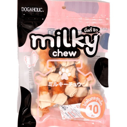 Dogaholic Milky Chew Chicken Stick Style and Bone Style Dog Treats Combo (2+2)