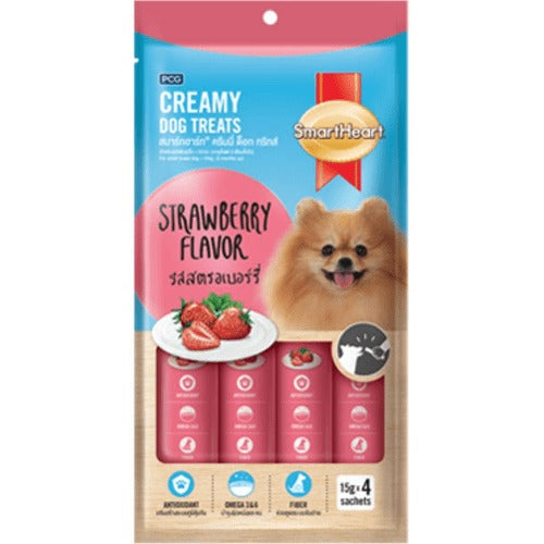 SmartHeart Chicken & Carrot, Chicken & Pumpkin, Chicken & Spinach and Chicken & Strawberry Dog Creamy Treat Combo