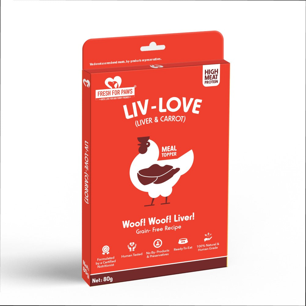 Fresh For Paws Chicken Liver Pumpkin Liv Love & Chicken Liver Carrot Liv Love Supplement for Dogs