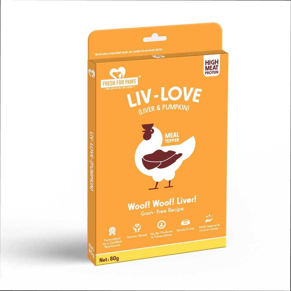 Fresh For Paws Chicken Liver Pumpkin Liv Love & Chicken Liver Carrot Liv Love Supplement for Dogs